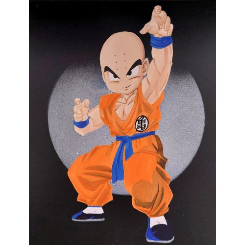 Krillin Canvas Board Painting 1