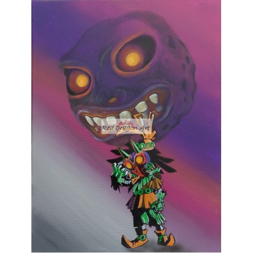 Zelda Skull Kid Moon Canvas Print